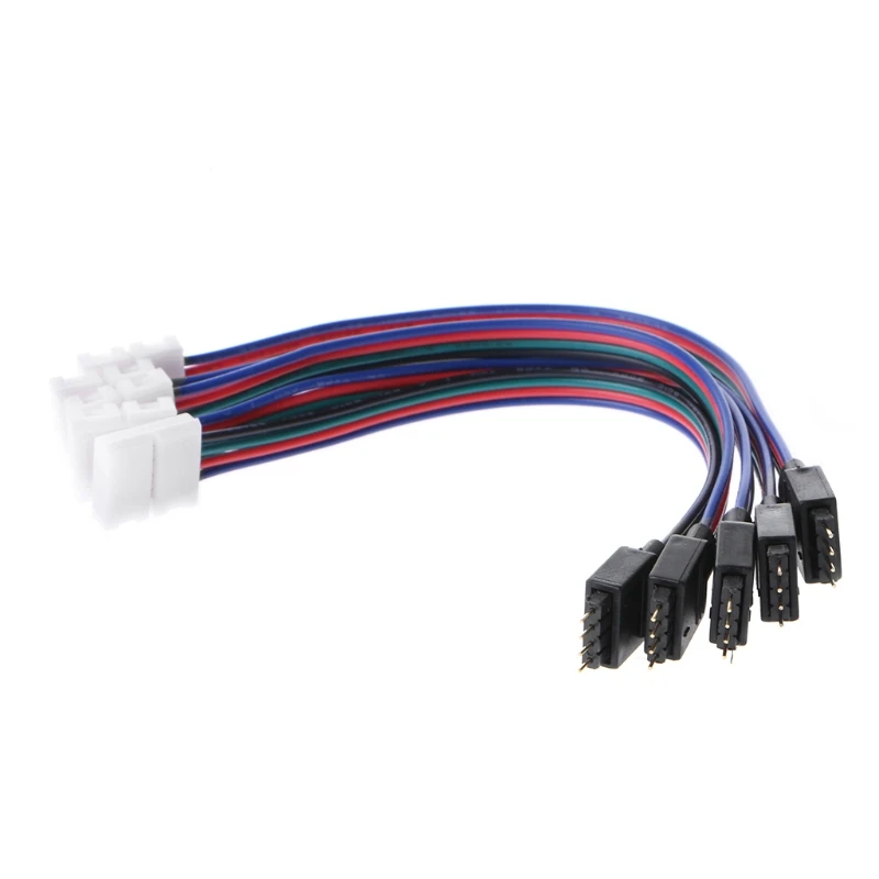 

5 шт. 15 см 4 контакта 4 контаксветодиодный 5050 3528 светодиодная RGB лента удлинитель кабеля провод B03E