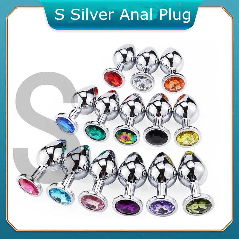 S Размеры Анальная пробка Секс игрушки Мини круглой формы металлические