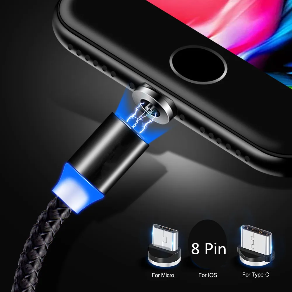 Magnetic USB Type C Charge Wire For Xiaomi Mi 9 Redmi Note 7 8 Samsung A5 2017 A70 M30s Google Pixel 4 3 2 XLQC 3.0 Fast Charger images - 6