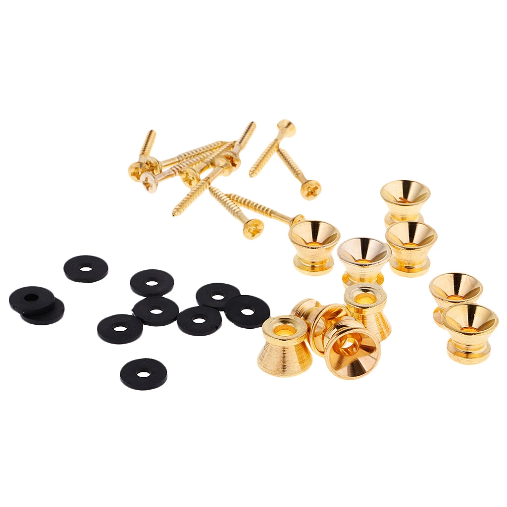 

Укулеле 20x Электрический басовый замок для гитарного ремня Peg Pin торцевые кнопки, золотой