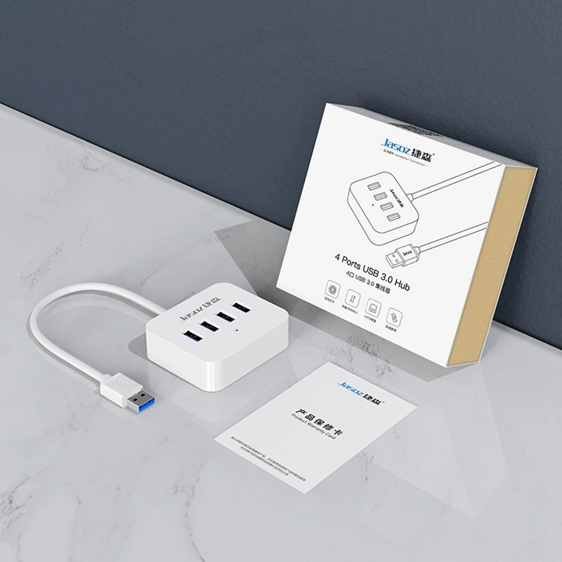 

Jasoz Hub, High-Speed USB3.0 Splitter Computer Multi-Interface Expansion Dock One Drag Four Hub, for Laptop/Computer