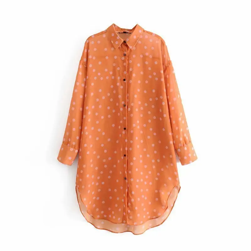 

Новое поступление 2020, оптовая продажа, летняя рубашка с длинными рукавами и отложным воротником, женская шифоновая блуза, женские блузки