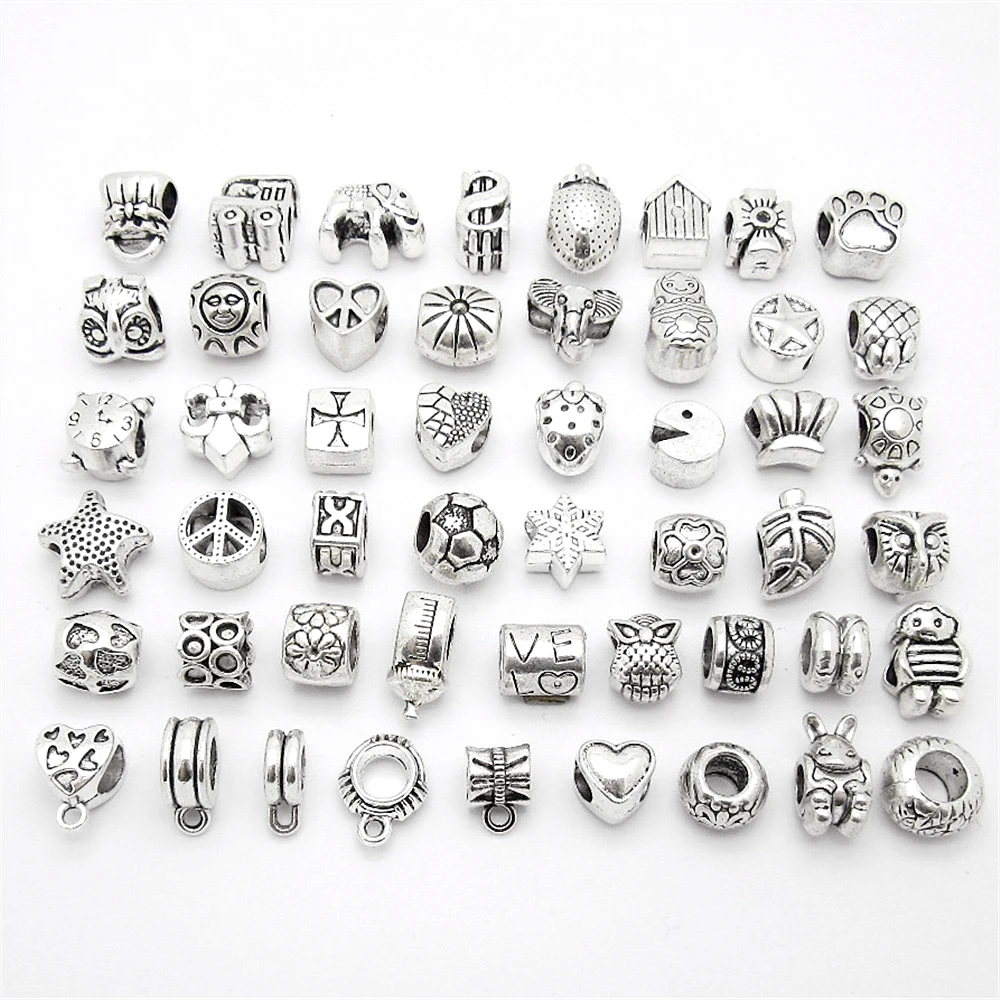 Винтажные бусины с большим отверстием 50 шт./лот | Украшения и аксессуары