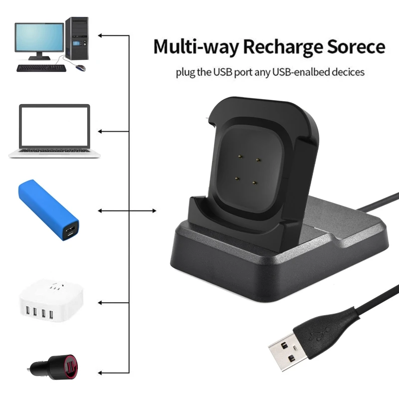 

Charging Dock For -Fitbit Versa3/Sense Smart Watch Charger Base Station Portable