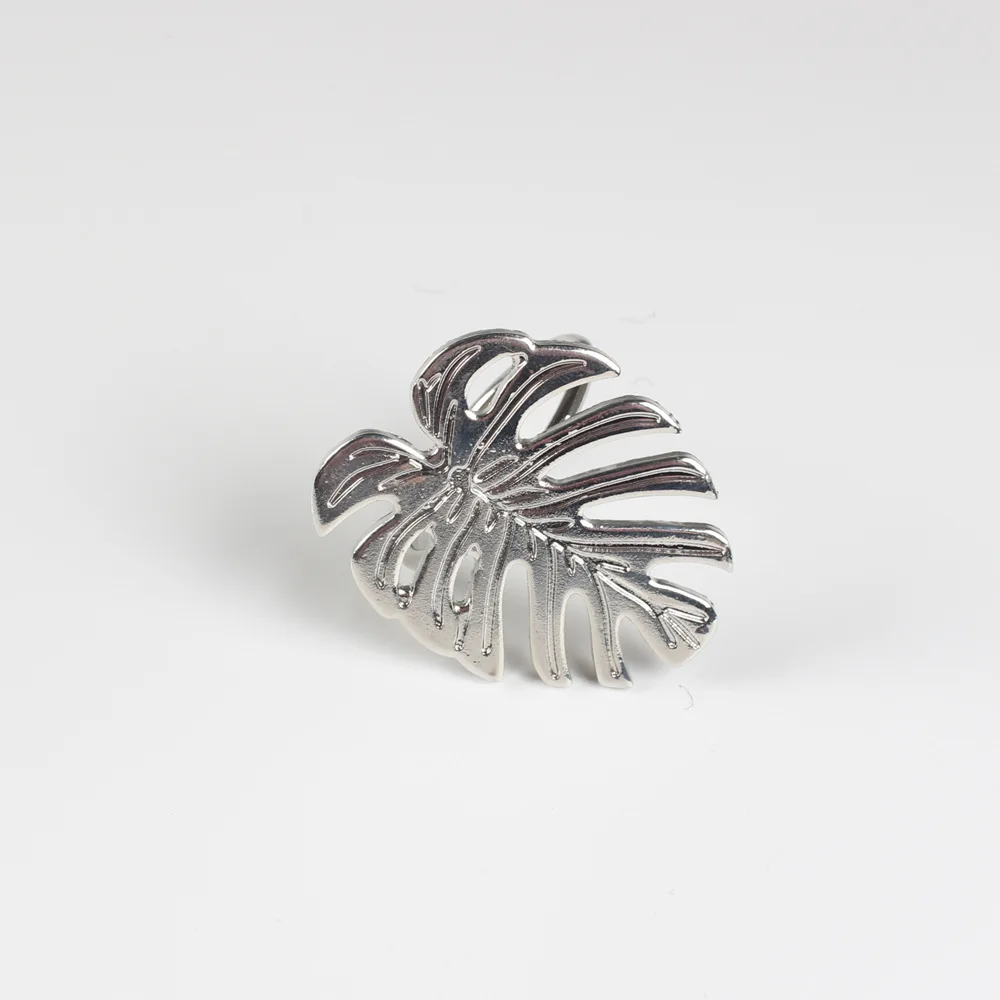 6 шт. современный ресторан Зеленый лист салфетка с пряжкой Западный круг ткань