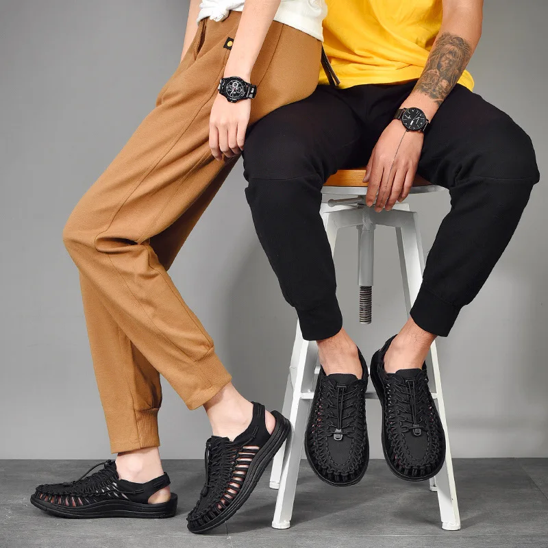 

2021newForeign Trade Large Size Sandals Women's Casual Sneakers Roman Woven Sandals Men's and Women's Beach Shoes Breathable