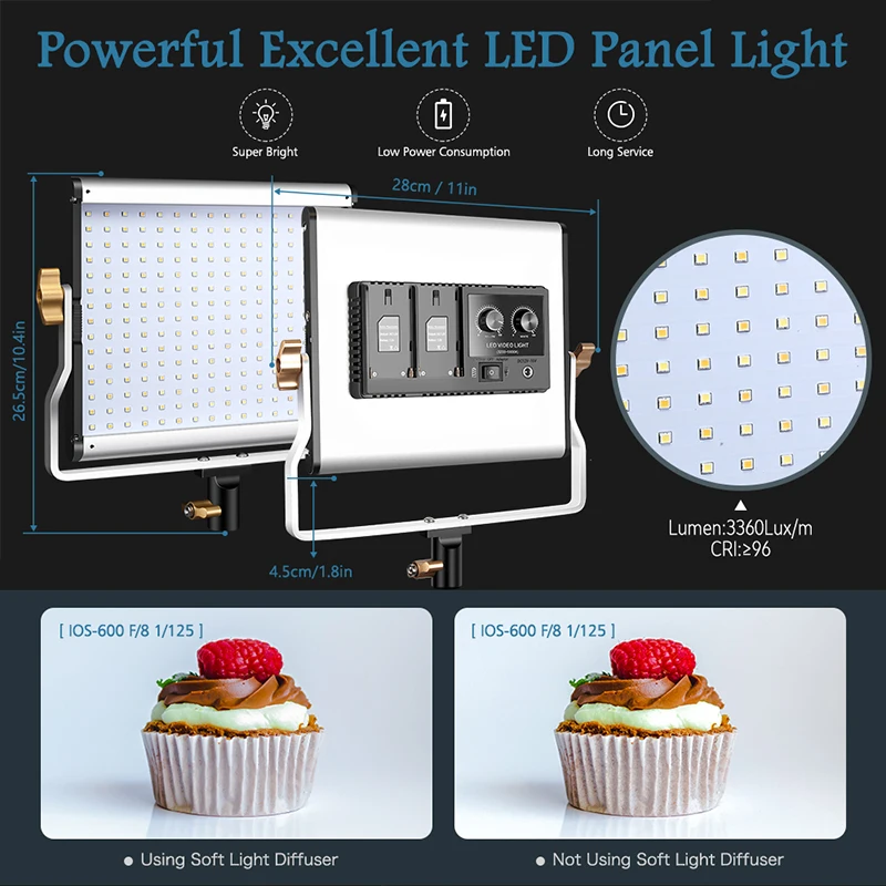 20W LED Video Light Photography Dimmable Flat-panel Fill Lamp 3200-5600K For Live Streaming Photo Studio Light Panel enlarge