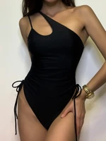 womens swimwear 2021 stretch leotard tops black slim romper sexy womens jumpsuits hollow female jumpsuit 2000s aesthetic