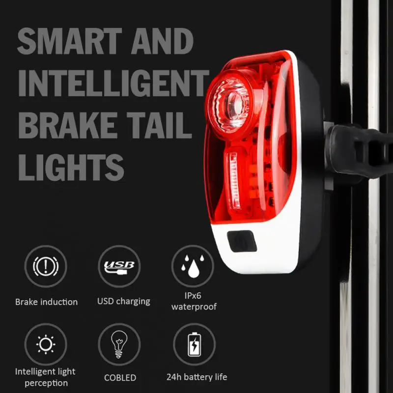 

Задний фонарь для велосипеда с Usb-зарядкой, светодиодный фонарь для горного велосипеда, Ночная езда, дорога, водонепроницаемый