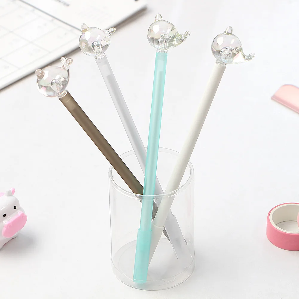 

2Pcs Creative Novelty 0.5mm Gel Pen Unicorn Whale Animal Neutral PenSchool Office Writing Supplies Gift Stationery
