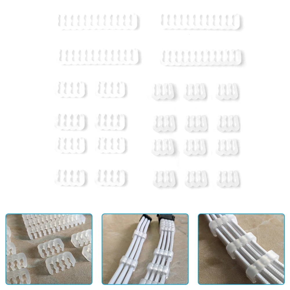 

24pcs Professional Cable Comb Organizer PC Power Cables Wiring Computer Cord Management Clamp Mainboard Wiring Clip
