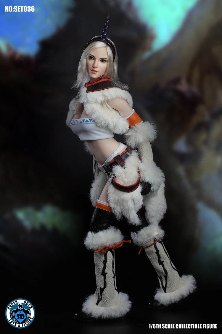 1/6 SET036 сексуальный женский монстр Охотник Единорог голова комплект одежды для 1" Женский PH кукла S10D фигура тела