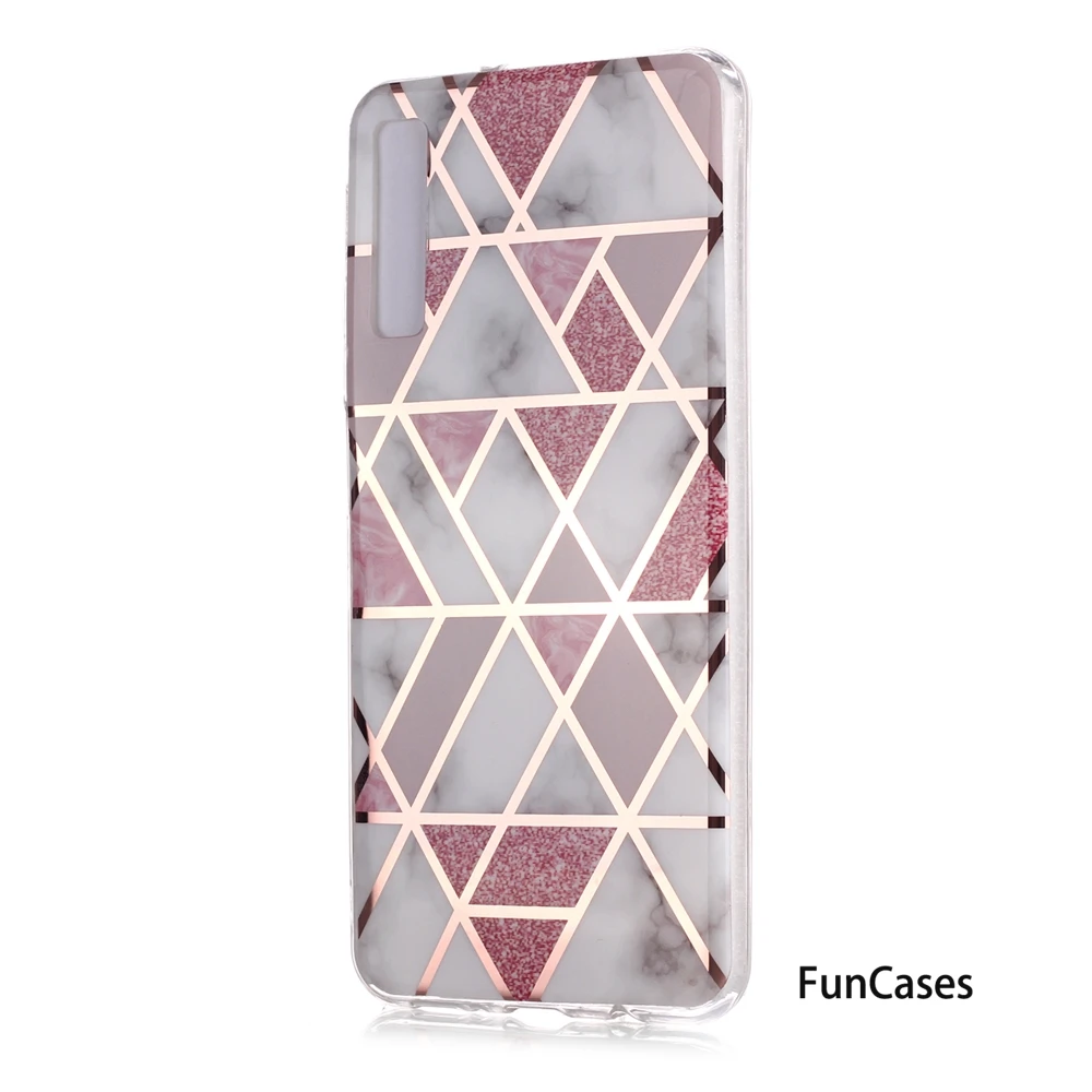 Милые мягкие силиконовые чехлы для Samsung A750 чехол телефона бамперы мраморные