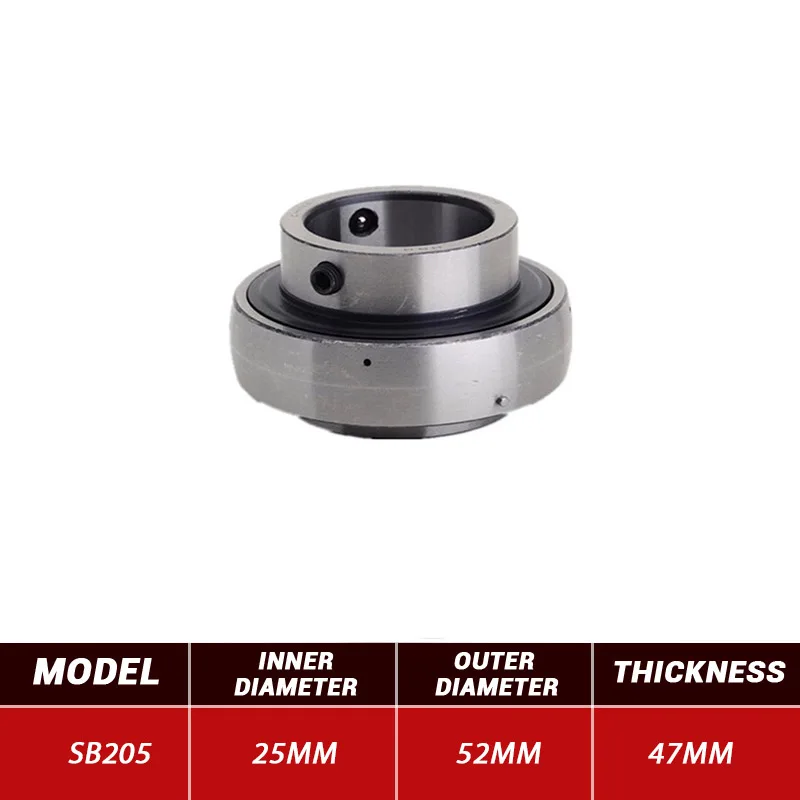 

3pcs Outer Wire Bearing SB205 Mental Pillow Block Bearing SB205 25mm*52mm*27mm Steel Bearings High Quality
