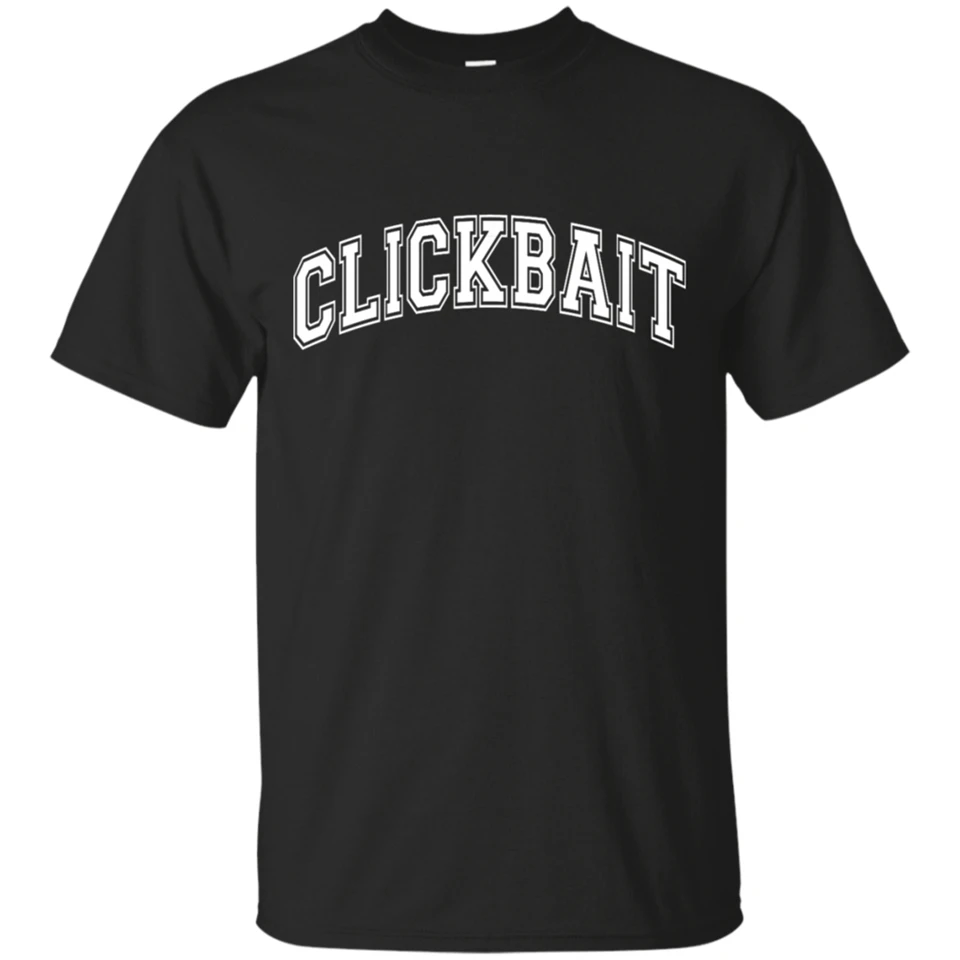 Clickbait Дэвида добрик Мужская черная футболка классная топы футболка| |
