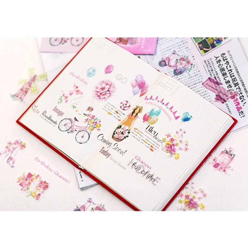 60 шт./лот воспоминание Kawaii Wistaria Forest Cat Ocean DIY washi Скрапбукинг дневник альбом