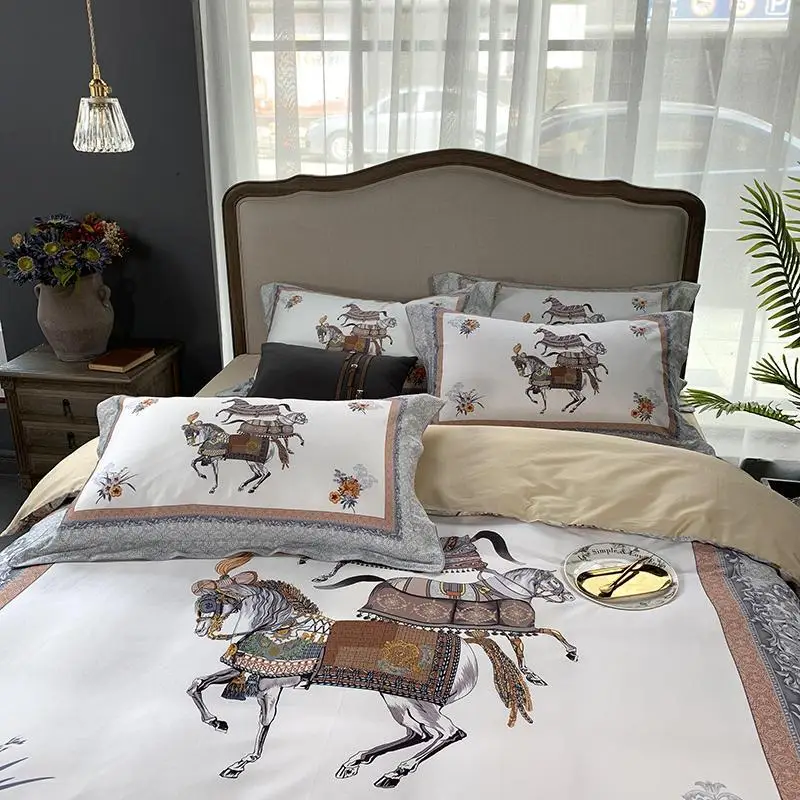 Комплект постельного белья из 45 египетского хлопка изысканный пододеяльник с