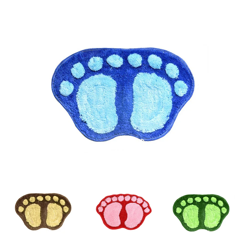 Коврик для ванной с принтом ног нескользящий коврик туалета комнаты из