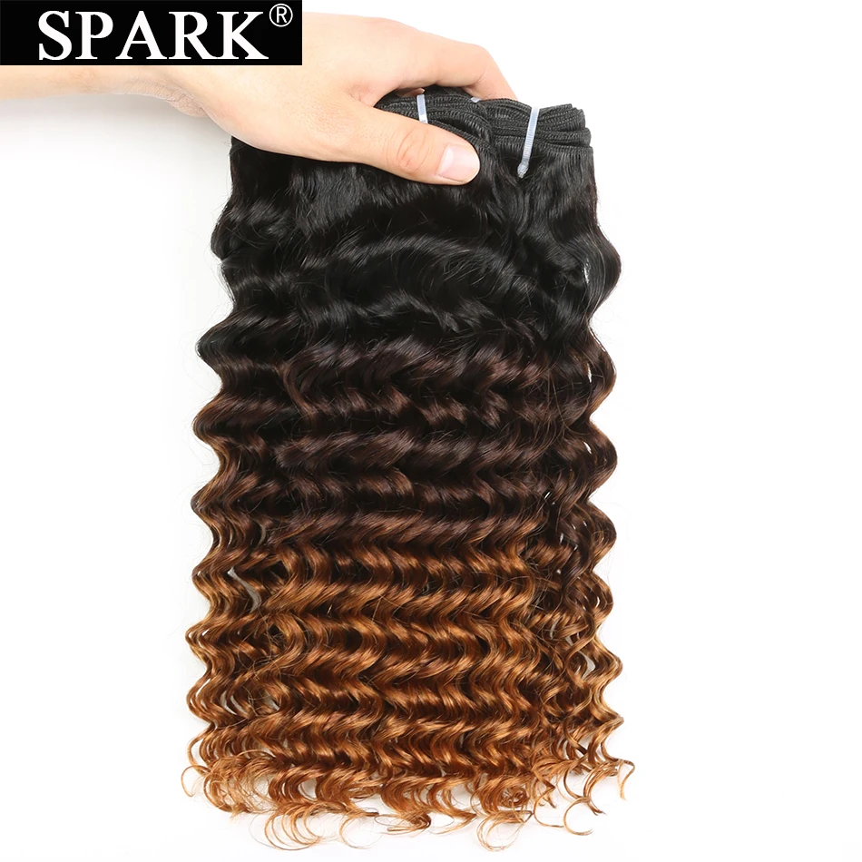 Spark человеческие волосы пучки волос с закрытием кружева эффектом деграде