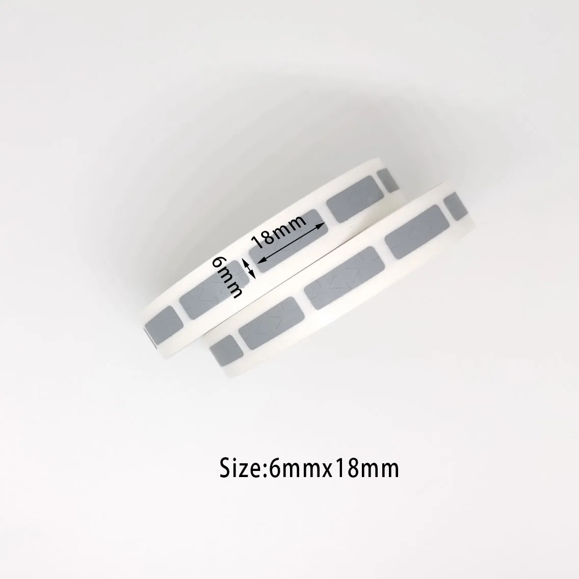 Шеньшиджи 1000 шт./Рулон Стирать наклейка 6x30 мм Этикетка Серая для обложки карты свадебной вечеринки, деловых акций и т.д.