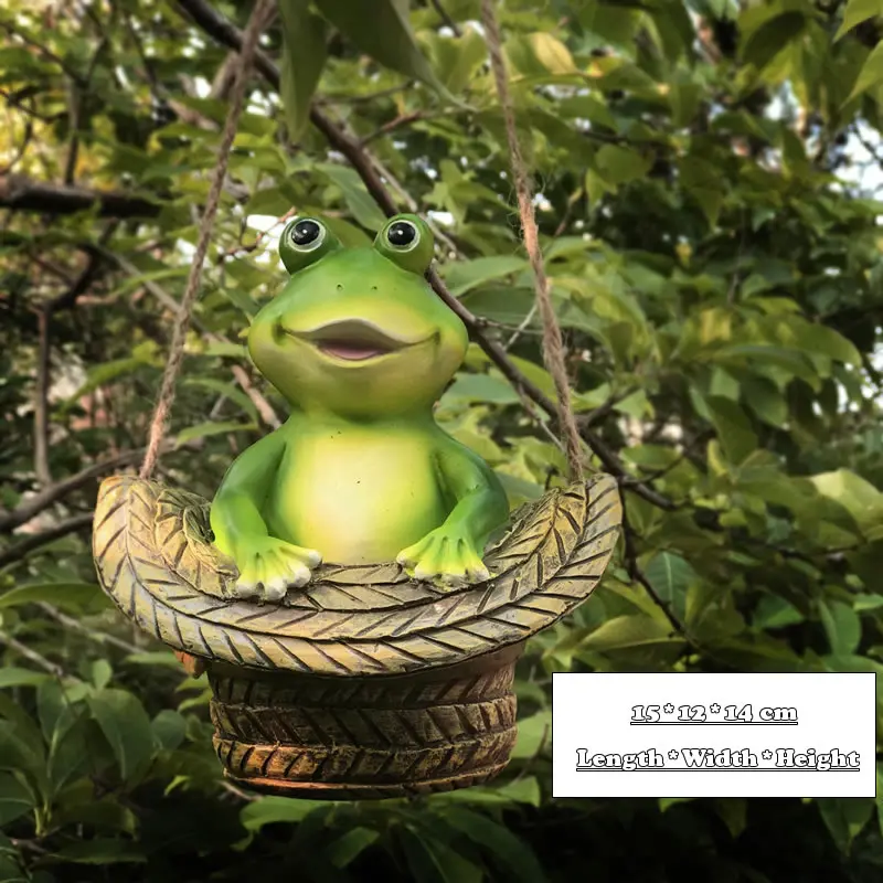 Frog C Креативная Милая лягушка, кошка, собака, смола, лежащая Статуэтка Санта Клауса, сад, висят на дереве, декоративная подвеска, украшение для дома и улицы - Цвет: Frog C