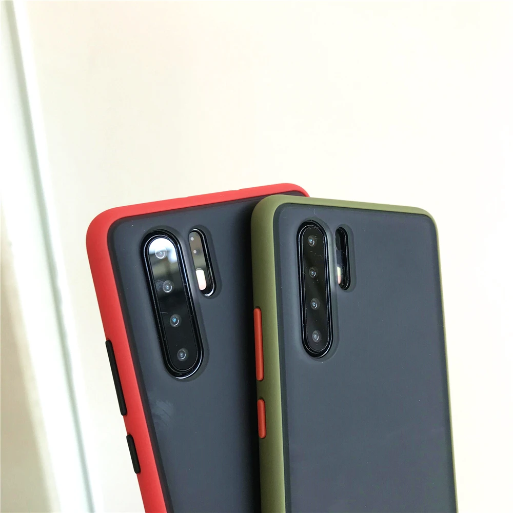 Antishock Bumper Hybrid PC + Silicone Case For Huawei P30 Pro P20 Lite 2019 Mate 30 20 Nova 5i 6 5 Cover Matte Phone Cases |
