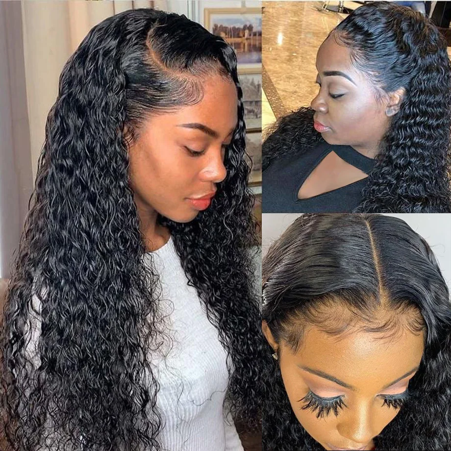 13x4 Lace Frontal Wig Brazilian Deep Wave With Baby Hair Pre Plucked Arabella Remy Front Human Wigs For Women | Шиньоны и парики