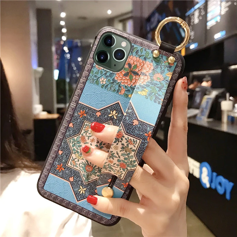 SoCouple Чехол-держатель для телефона для iphone XR X Xs max 11 Pro Max чехол для iphone 7 8 6 6s plus ремешок на запястье Мягкий ТПУ чехлы накладки