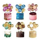 Металлический воздушный шар, топпер для торта, 10 шт., 5 дюймов, в форме облака, с конфетти, для дня рождения, бейби шауэра, свадьбы, украшения для дома