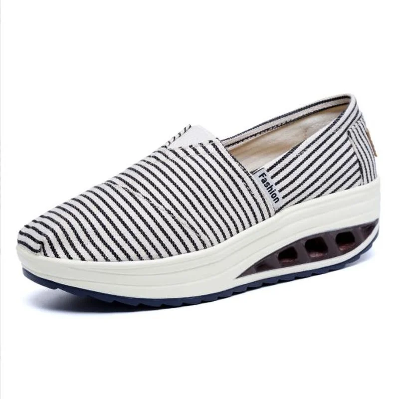 Женские холщовые кроссовки на танкетке дышащие сникерсы лоферы обувь для