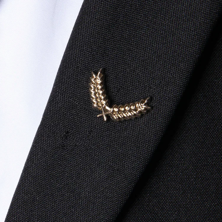 Топ моды Брош броши для ретро золотой пшеницы маленький Нагрудный Знак Брошь