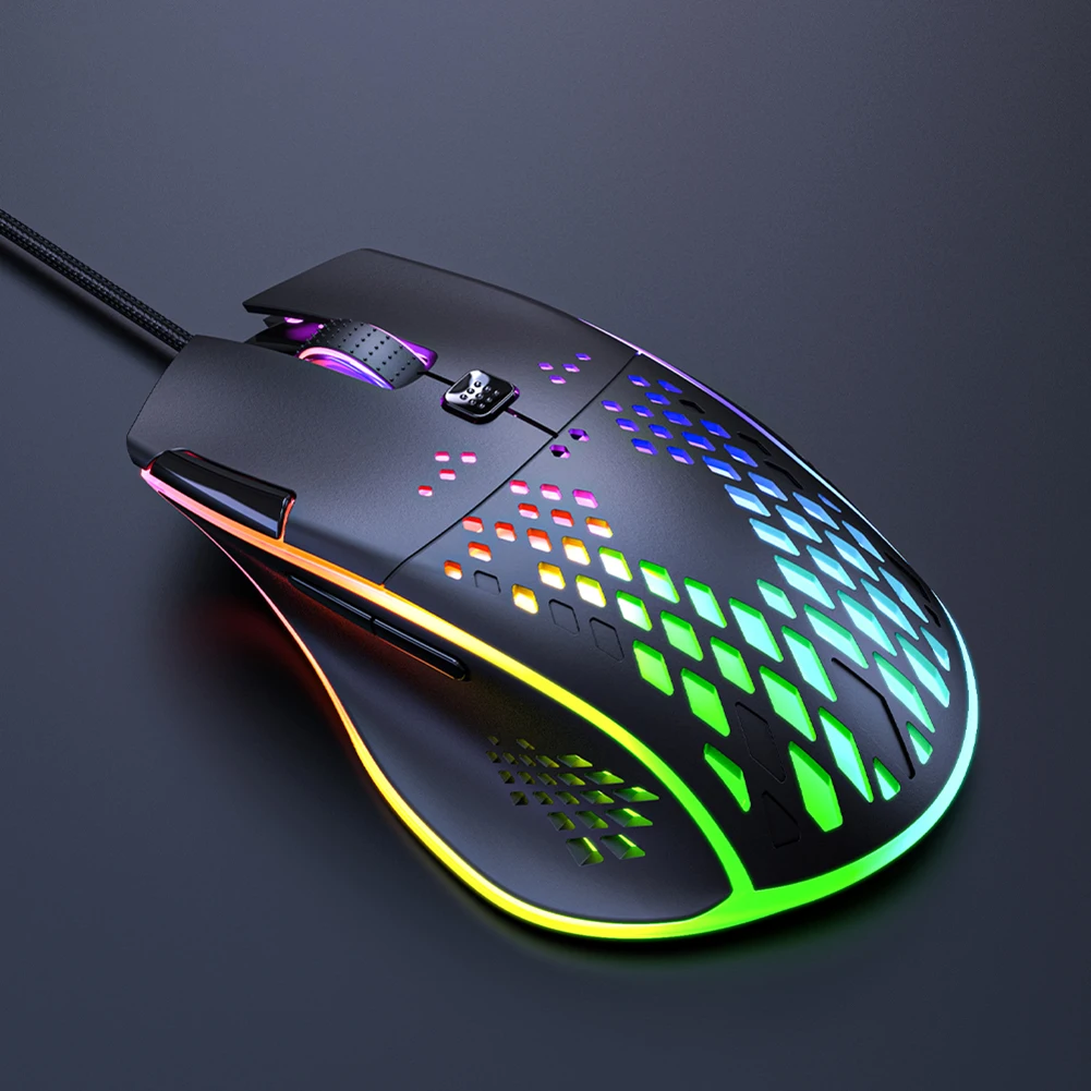 

Adjustable Computer PC Game Mice Laptop Wired Rechargeable Mouse USB 7200DPI Computer PC Laptop Gaming Mice