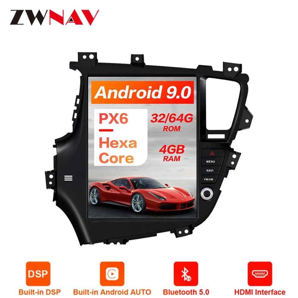 Tesla стиль Android 9,0 автомобильный gps-навигатор без dvd-плеера для KIA Optima/KIA K5 2010-13 автомобильный стерео головное устройство мультимедийный плеер