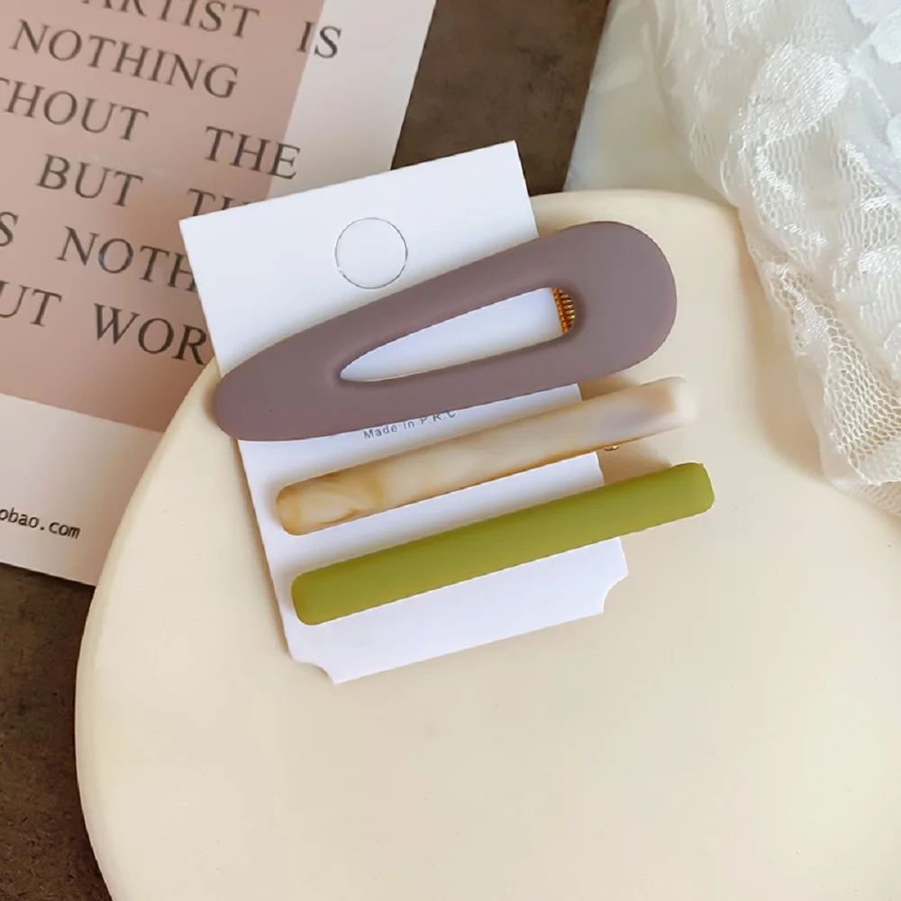 3 шт./компл. Ins Карамельный цвет Заколки для волос материи девочек конфетного