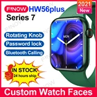 Смарт-часы Finow iwo15 Series 7 HW56plus, умные часы 2021 с беспроводной зарядкой для мужчин, Bluetooth-вызов, ремешок 44 мм, PK M36plus W37Pro