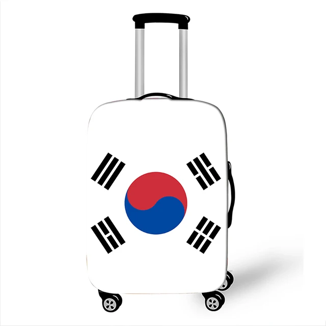 3D Printed Flag Suitcase Cover Travel Dust Cover Suitcase Trolley Luggage Protection Cover Russia Spain Luggage Suitcase Cover