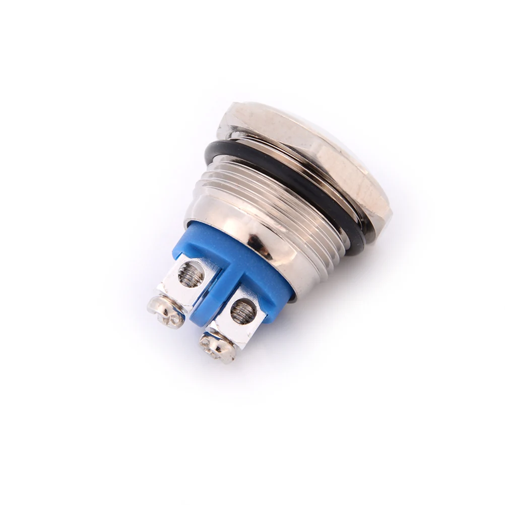 

16mm Stainless Steel Waterproof Momentary High Metal Push Button Switch Car Start Horn Speaker Bell Automatic Reset