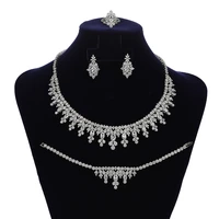 jewelry sets hadiyana gorgeous women dubai bridal wedding necklace earrings ring and bracelet set engagement cn1840 bisuteria