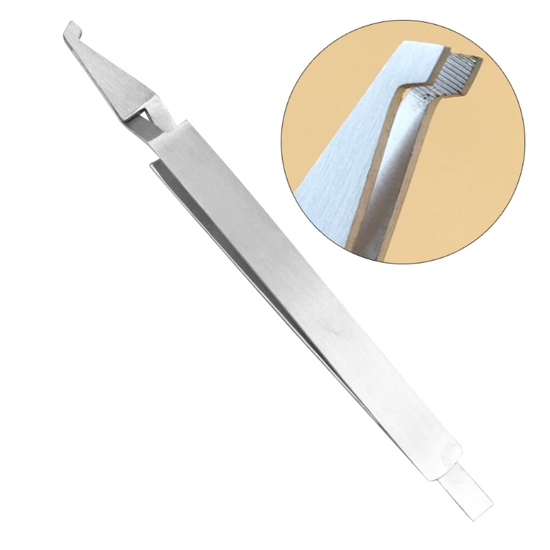 

Stainless Steel Dental Tweezer Plier Direct Bracket Holder Orthodontic Bonding Serrated Dentistry Instruments for Teeth Care