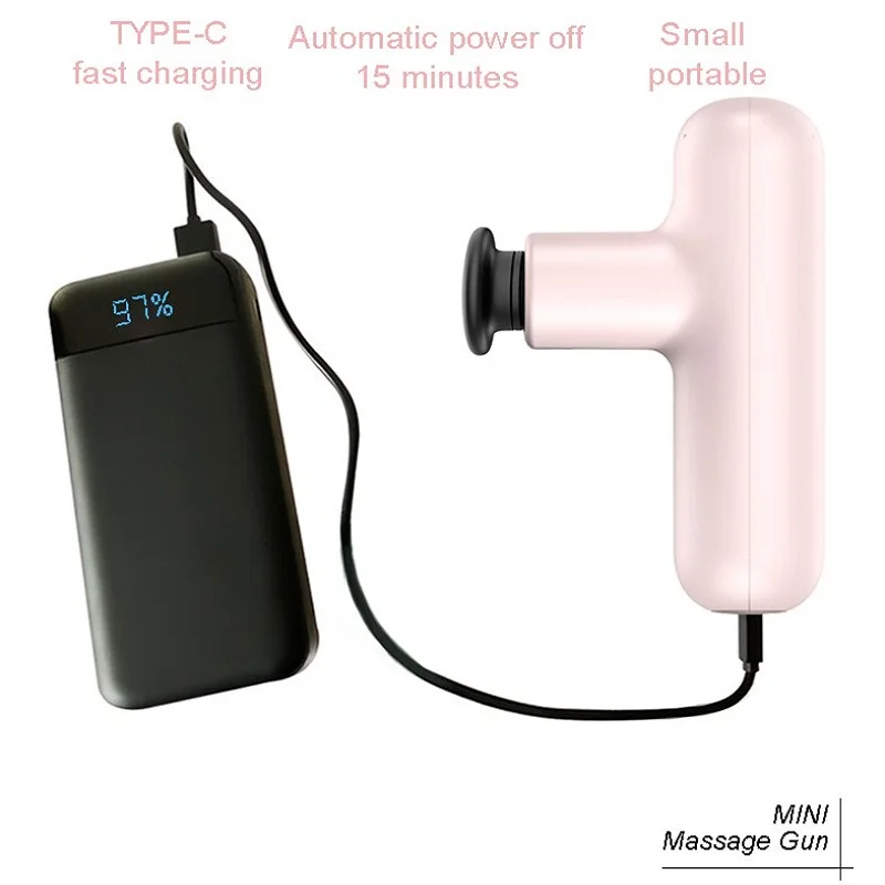 

Massage Gun Mini Pocket Massager Deep Muscle Vibration Relief Pain Relax Fitness Therapy for Body Massage Relaxation