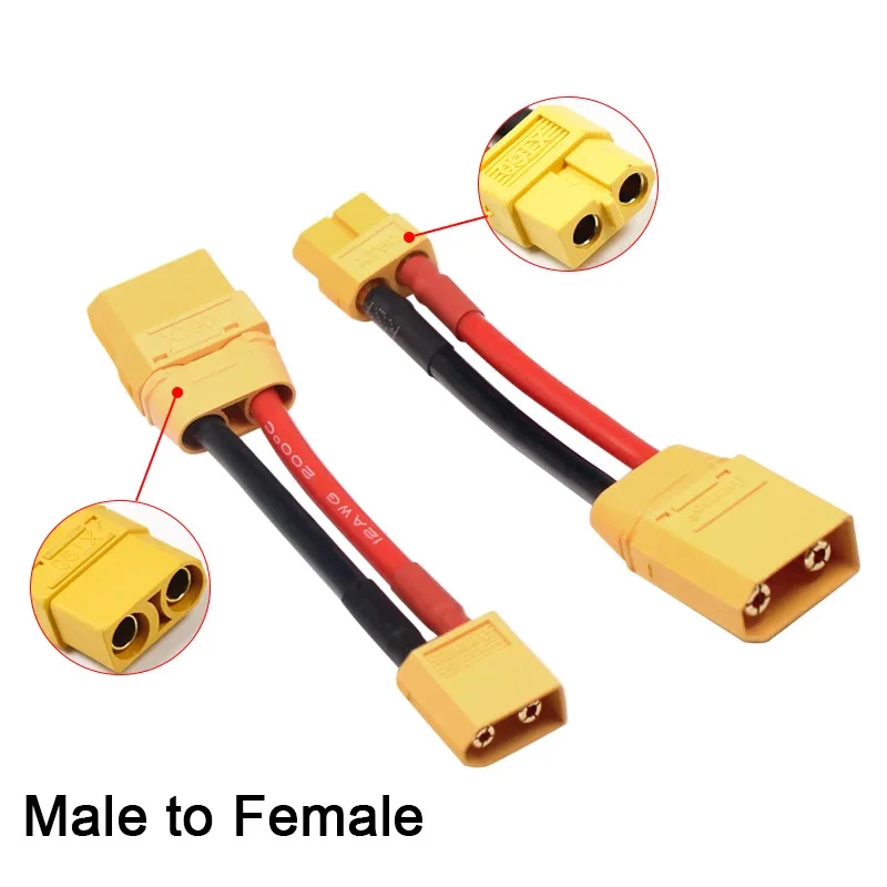 Зарядное устройство XT60 XT90 EC5 EC3 T Deans штекер 4 0 ММ переходники Мама-папа 14AWG 5 см