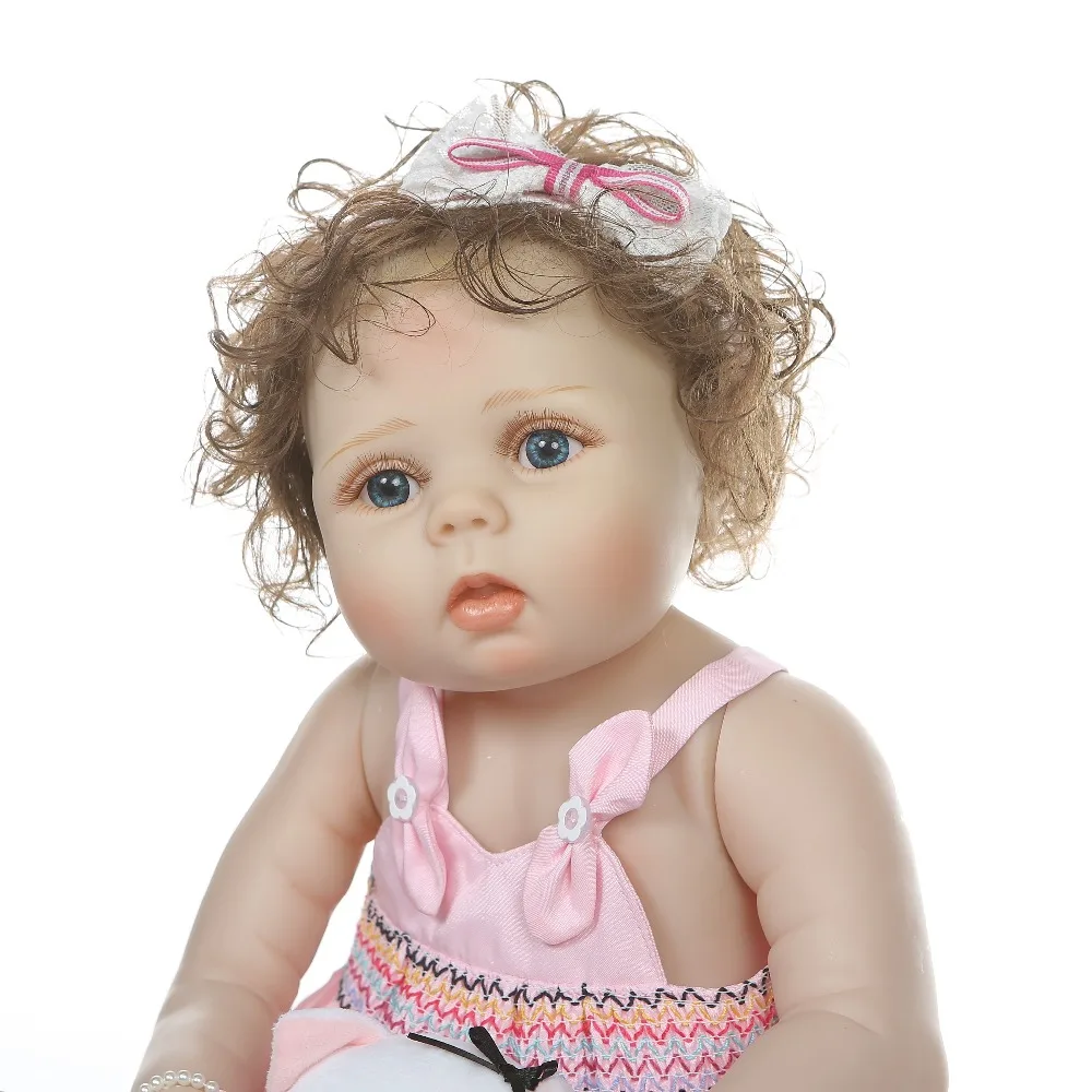 57 см настоящий Размер Оригинальная кукла NPK bebe reborn Baby girl Младенцы живые волосы