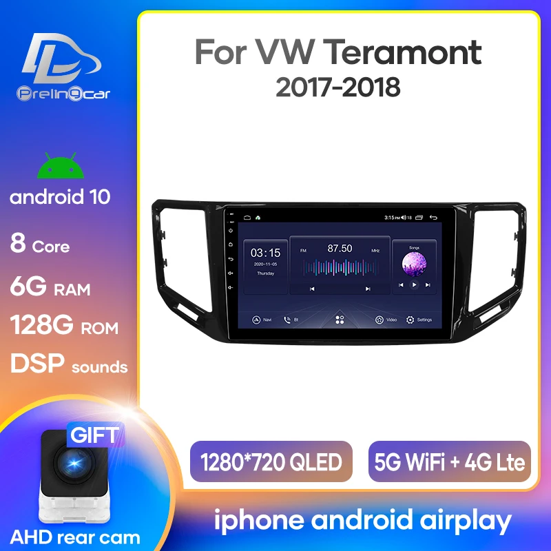 4G Lte Android 10 0 мультимедийная навигационная система для Volkswagen VW Teramont 2017-2018 года