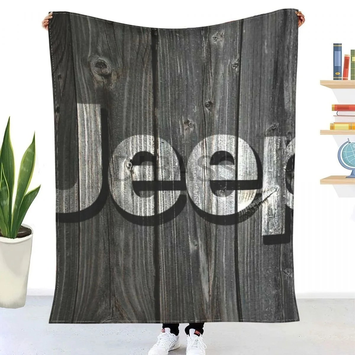 

Wood Jeep Comforter 3D Printed Flannel Throw Blanket