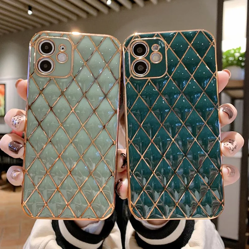 

Luxury diamond bling plating Soft silicon Phone Case For iPhone 7 8 Plus X XS XR MAX 11 Pro 12 MiNi SE sexy 10 back cover Coque