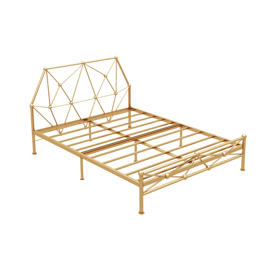 

Iron Bed Frame 150×200CM Nordic Modern Simple Living Room Single Double Adult Teenage Children Iron Twin Bed Frame Stable Frame