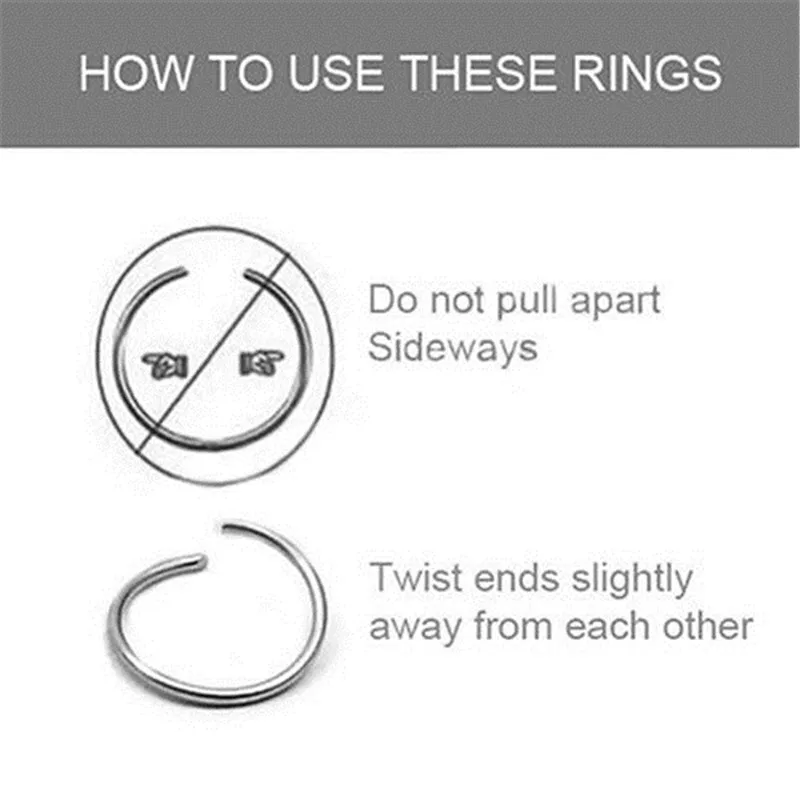 

Nose Ring Surgical Steel Hinged Segment Ring Body Piercing Jewelry Inner Diameter 6mm 6mm 8mm10mm Hoop Lip Ear Rings