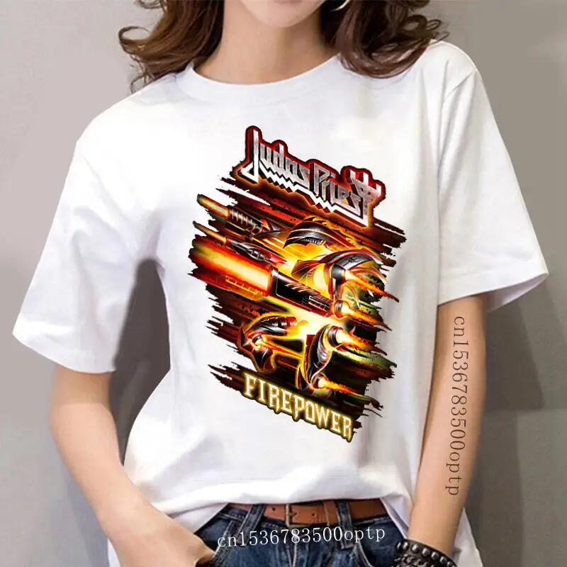 

2018 T Shirt 3XL Printed T FIREPOWER TOUR DATES JUDAS PRIEST T-shirt Shirt women Cotton T-Shirt New Style Size S -