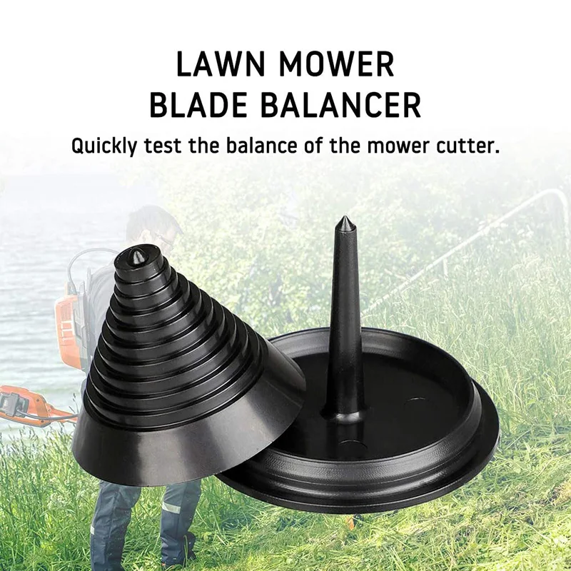 

5 Pcs Lawnmower Blade Sharpener with 1 Pc Lawnmower Blade Balancer Kit for Power Drill Hand Drill