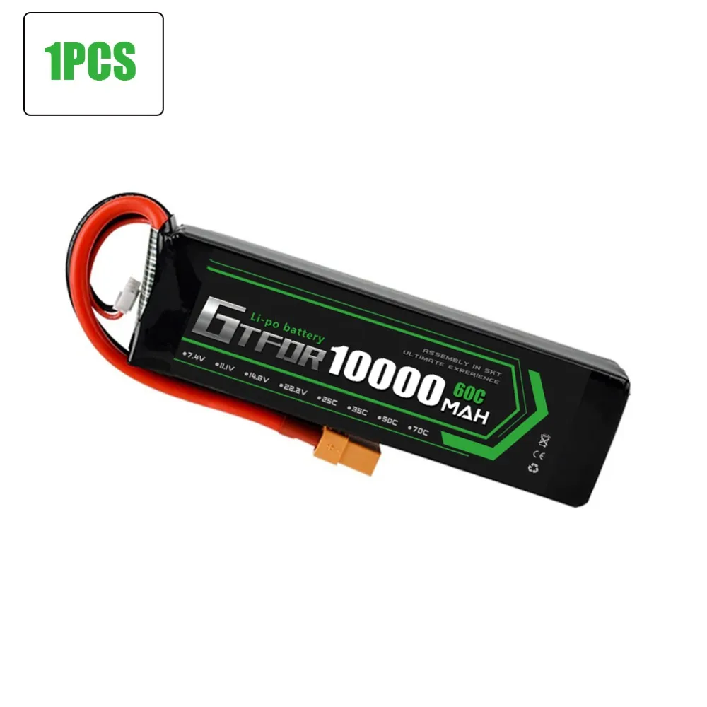 GTFDR батарея lipo 2S 7,4 V 10000mah 60C 120C HV 3S 11,4 V 5200mah 20C 40C для радиоуправляемого автомобиля дрона FPV Walkera QR X350 PRO квадрокоптера